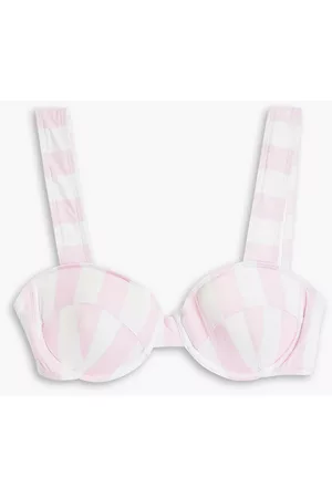 Solid Women Bikini Tops - Lilo striped underwired bikini top - Pink