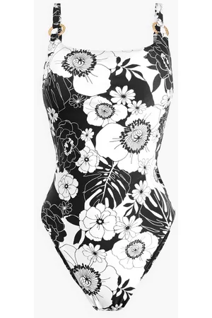 Seafolly Women Swimming Costumes - Summer of Love ring-embellished floral-print swimsuit
