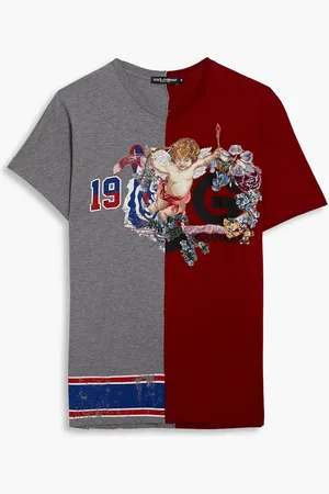 Dolce & Gabbana T-shirts and Polo - Cotton T-Shirt with Print Red