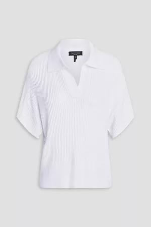 RAG&BONE Women Polo Shirts - Peyton ribbed-knit polo shirt