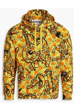 Moschino Men Hoodies - Printed French cotton-terry hoodie