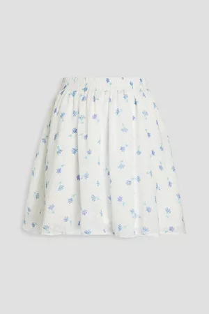 Stella Nova Women Printed Skirts - Serren floral-print fil coupé mini skirt