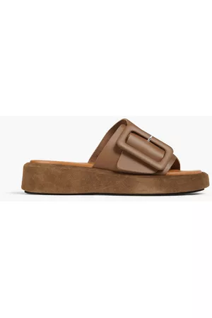 ATP Atelier Women Sandals - Esine buckled leather platform slides - Green