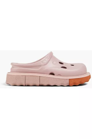OFF-WHITE Women Platforms - Meteor perforated rubber platform mules - Pink