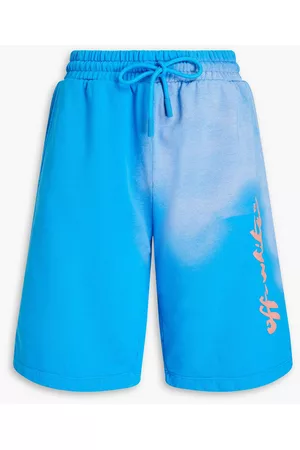 OFF-WHITE Women Shorts - Printed French cotton-terry shorts