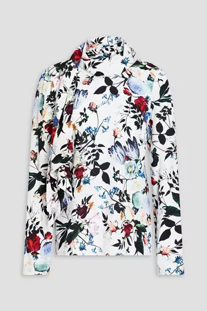 Erdem Women Blouses - Floral-print crepe de chine blouse