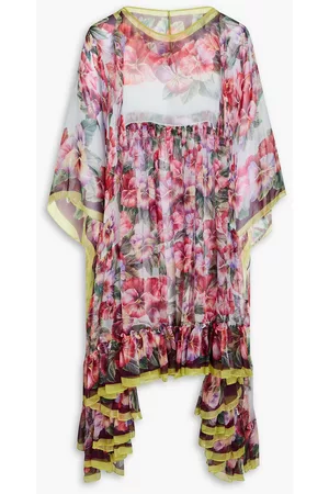 Dolce & Gabbana Women Printed Dresses - Gathered floral-print silk-chiffon dress