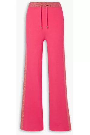 Balmain Women Formal Pants - Rossignol ribbed merino wool-blend track pants - Pink