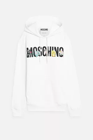 Moschino Women Hoodies - Printed French cotton-terry hoodie