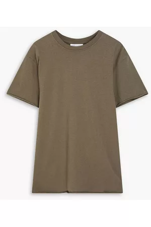JOHN ELLIOTT Men Long Sleeve Polo Shirts - Cotton-jersey T-shirt - Green