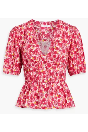 Derek Lam Women Tops - Floral-print cotton-blend poplin top