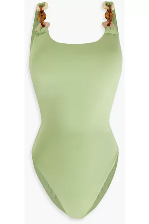 Seafolly Women Swimming Costumes - Belize chain-embellished swimsuit - Green