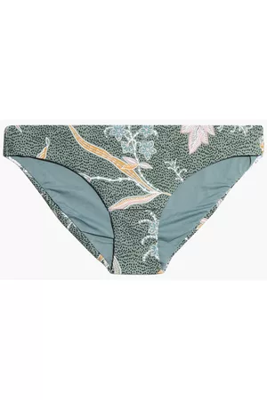 Seafolly Women Bikini Bottoms - Printed low-rise bikini briefs - Green
