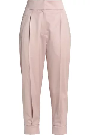 Brunello Cucinelli Women Formal Pants - Stretch-wool tapered pants - Pink