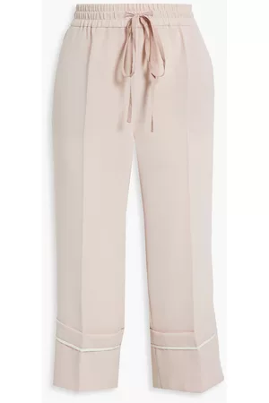RED Valentino Women Pants - Cropped crepe straight-leg pants - Pink