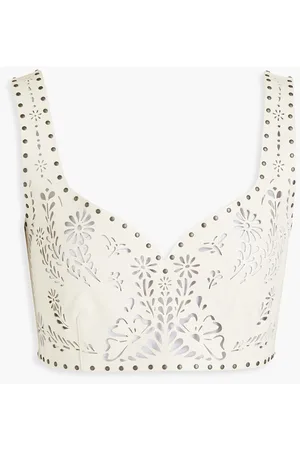 VALENTINO GARAVANI Leather bra top