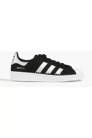 adidas Women Sneakers - Superstar metallic faux suede and canvas sneakers