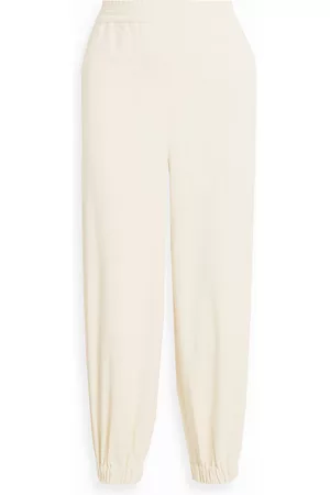 tibi Women Pants - Gathered woven track pants - Neutral