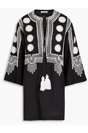 Fil De Vie Women Kaftans - Bella embroidered ramie kaftan