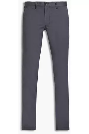 Michael Kors Men Slim Pants - Skinny-fit stretch-cotton twill pants - Gray