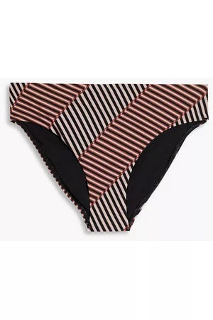 JETS Women Bikini Bottoms - Raya striped mid-rise bikini briefs