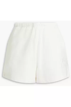 Baum und Pferdgarten Women Shorts - Josann embroidered organic cotton-fleece shorts - White