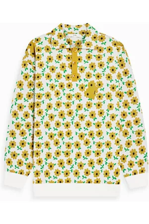 tibi Women Sleeveless Shirts - Floral-print stretch-knit shirt