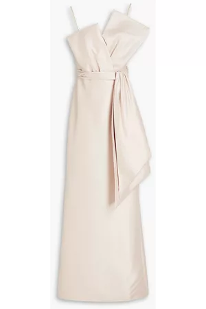 Badgley Mischka Women Party Dresses - Draped pleated faille gown - Pink