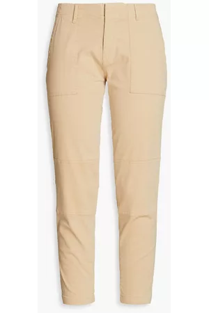 ATM Anthony Thomas Melillo Women Stretch Pants - Cropped cotton-blend twill tapered pants - Neutral