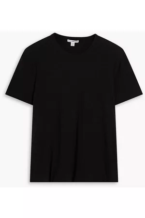 James Perse Men Long Sleeve Polo Shirts - Slub cotton-blend jersey T-shirt