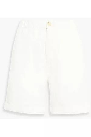 ALEX MILL Women Shorts - Linen, Tencel and cotton-blend twill shorts - White