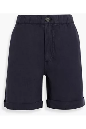 ALEX MILL Women Shorts - Linen, Tencel and cotton-blend twill shorts - Blue