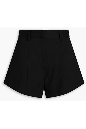 Derek Lam Women Shorts - Vadella pleated linen-blend shorts