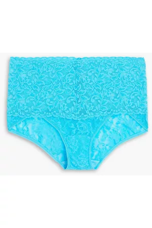 Hanky Panky Women Briefs - Retro stretch-lace high-rise briefs - Blue