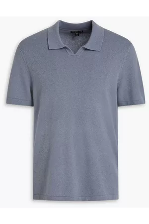 James Perse Men Polo Shirts - Cashmere polo shirt - Blue