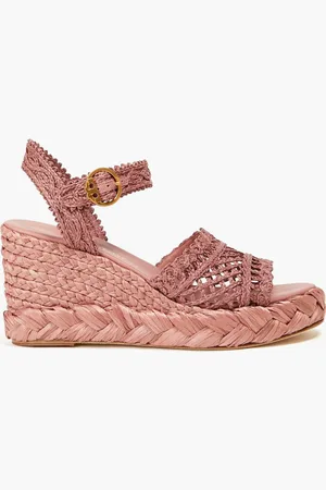 Tory burch miller braided wedge sandal hot sale