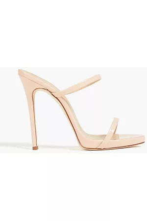 Giuseppe Zanotti Women Patent Leather Shoes - Coline 110 metallic faux patent-leather sandals - Pink