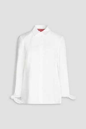 Carolina Herrera Women Sleeveless Shirts - Cotton-blend poplin shirt