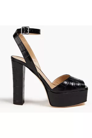 Giuseppe Zanotti Women Sandals - Lavinia 80 croc-effect leather platform sandals