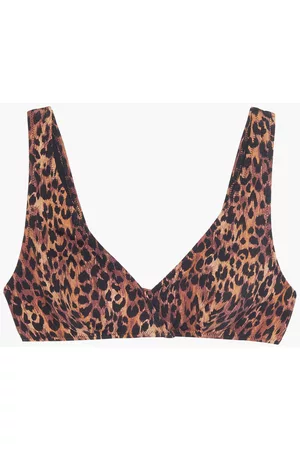 Solid Women Bikini Tops - The Annie leopard-print bikini top