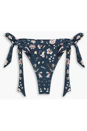 Tigerlily Women Bikini Bottoms - Livana Kahlia floral-print low-rise bikini briefs - Blue