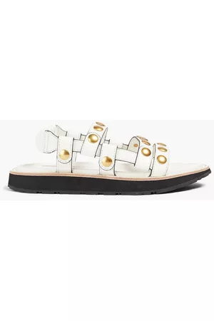 ZIMMERMANN Women Sandals - Studded leather slingback sandals - White
