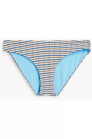 ONIA Women Bikini Bottoms - Lily striped mid-rise bikini briefs - Blue