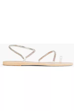 Ancient Greek Sandals Women Sandals - Irina crystal-embellished PVC sandals - Neutral