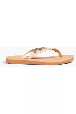 Ancient Greek Sandals Women Sandals - Ammos two-tone metallic leather sandals - Pink