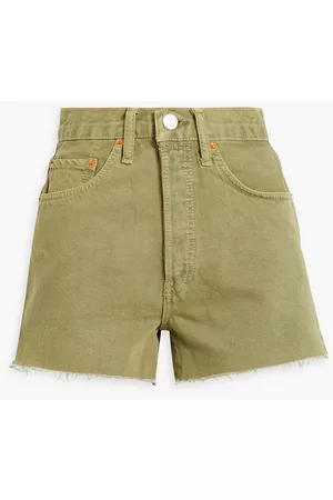 RE/DONE Women Shorts - Denim shorts - Green