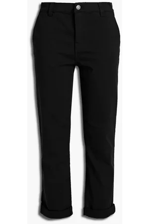 Current/Elliott Women Slim Pants - Cropped cotton-blend gabardine slim-leg pants