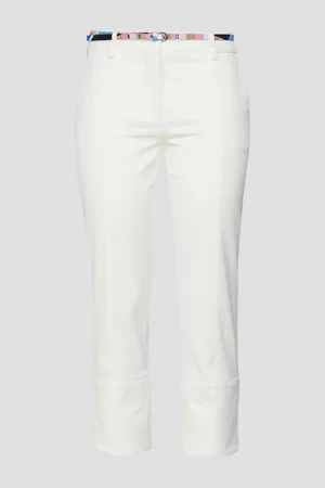Emilio Pucci Women Slim Pants - Cropped cotton-blend twill slim-leg pants