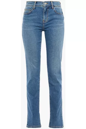 Current/Elliott Women Slim Jeans - Faded high-rise slim-leg jeans - Blue