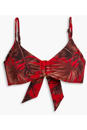 Seafolly Women Triangle Bikinis - Embellished printed triangle bikini top